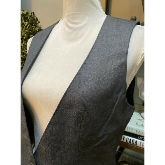 Stella McCartney Button Up Vest Grey 100% Wool - Picture 2 of 7